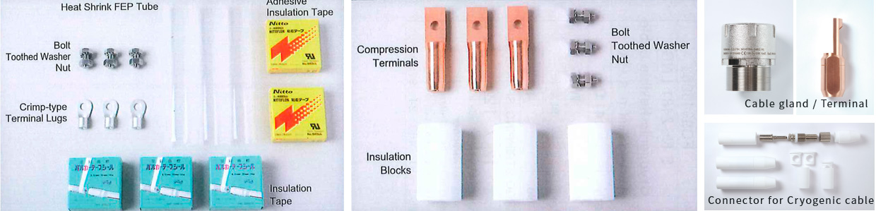 Cable gland, Terminal, Connector for Cryogenic cable